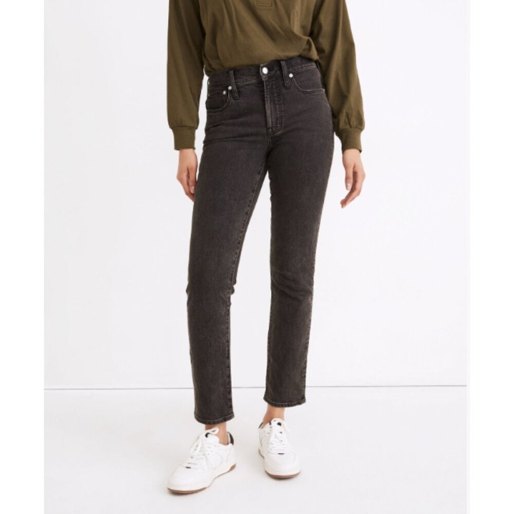 Madewell The Petite Perfect Vintage Jean Lunar Charcoal Black Wash Size 24P